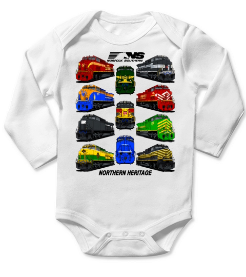 Norfolk Southern Heritage Long Sleeve Baby One-Piece