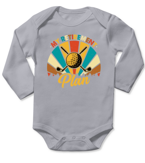 Retro Vintage Style My Retirement Plan Long Sleeve Baby One-Piece