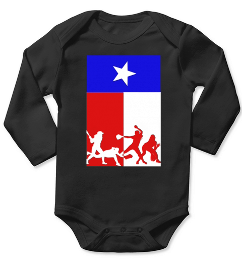 SOFTBALL TEXAS Long Sleeve Baby One-Piece