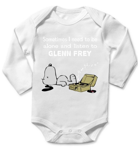 Sometimes I need to be alone and listen to Glenn Frey Long Sleeve Baby One-Piece