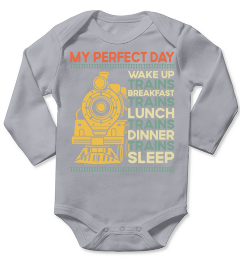 Steam Train Driver Trainspotting Long Sleeve Baby One-Piece