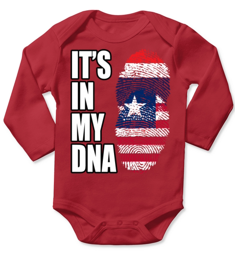 Thai And Liberian Vintage Heritage DNA Flag Long Sleeve Baby One-Piece