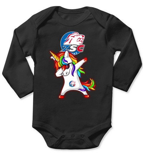 Unicorn dabbing and ZSC lions Long Sleeve Baby One-Piece