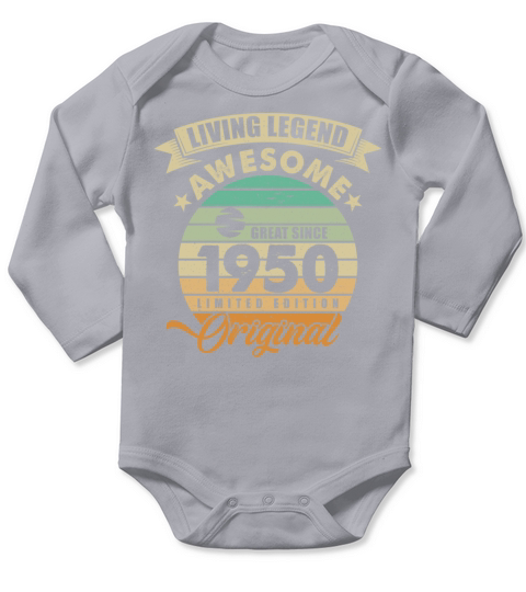 Vintaga 1950 Birthday Long Sleeve Baby One-Piece