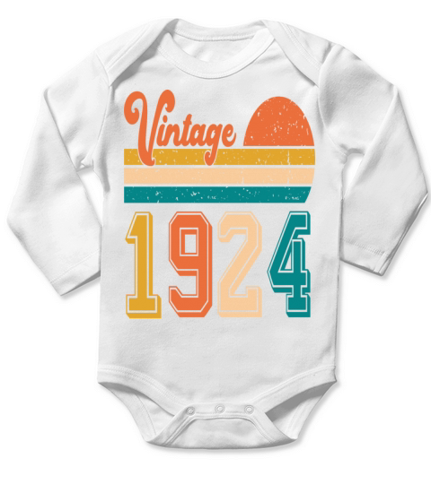 Vintage 1924 birthday gift Long Sleeve Baby One-Piece