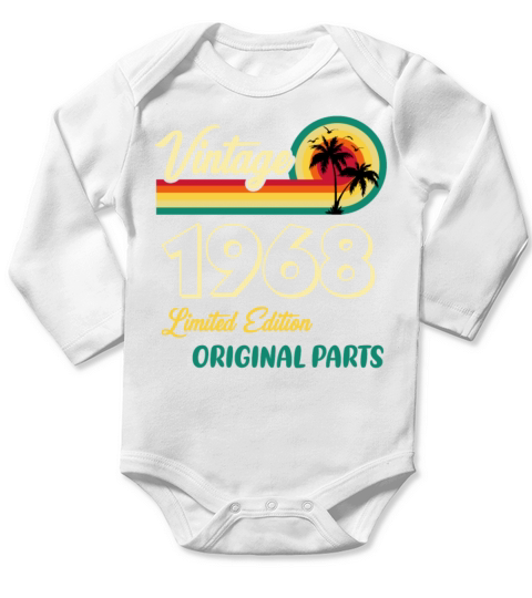 Vintage 1968 Limited Edition Original Parts Long Sleeve Baby One-Piece