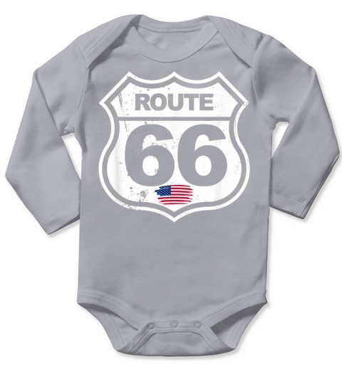 Vintage Route 66 retro style Long Sleeve Baby One-Piece