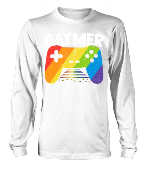 Gaymer Rainbow Pride Month Video Game Player Gay Long sleeved Unisex