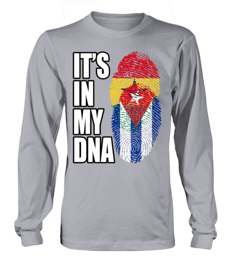 Ghanaian And Cuban Mix Heritage DNA Flag Long sleeved Unisex