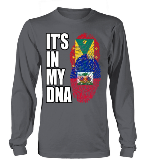 Grenadian And Haitian Mix Heritage DNA Flag Long sleeved Unisex