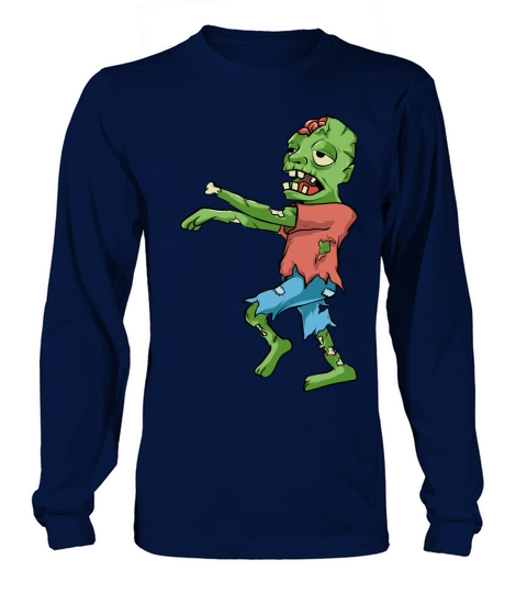 Halloween Zombie Undead Illustration Long sleeved Unisex
