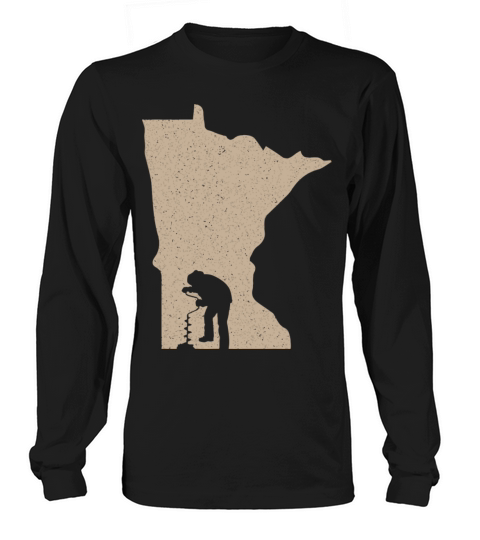 Ice Fishing Vintage Minnesota Long sleeved Unisex