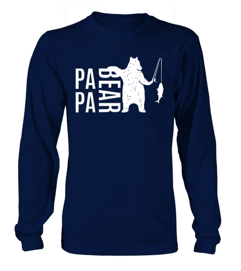 Mens Papa Bear  Dad Father Long sleeved Unisex