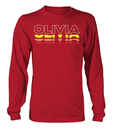 Olivia First Name Funny Vintage Sunset Olivia Long sleeved Unisex