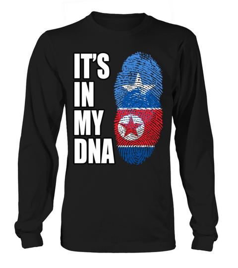 Somali And North Korean Vintage Heritage DNA Flag Long sleeved Unisex