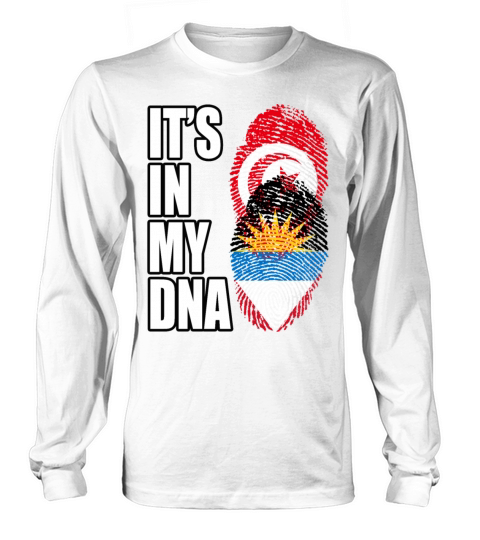 Tunisian And Antiguan Mix Heritage DNA Flag Long sleeved Unisex