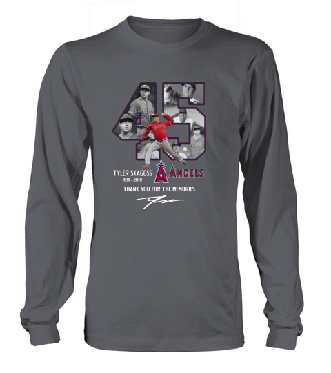 Tyler Skaggs Signature 45 Thank You For The Memories 1991-2019 shirt Long sleeved Unisex