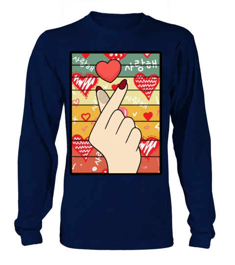 Vintage Heart Hand Symbol Korean Fans Long sleeved Unisex