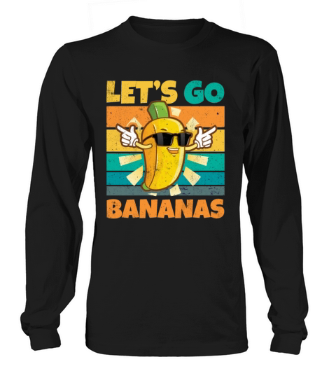 Vintage Lets Bananas Funny Banana Long sleeved Unisex