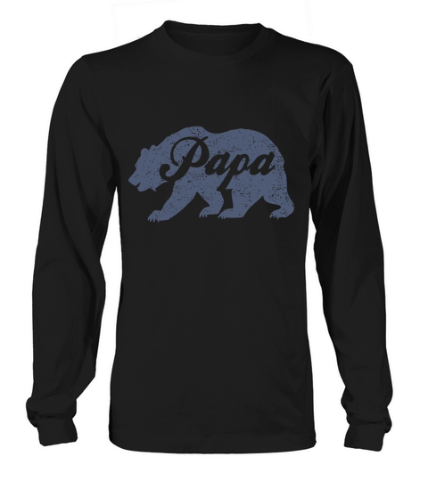Vintage Papa Bear Fathers Day Gift Long sleeved Unisex