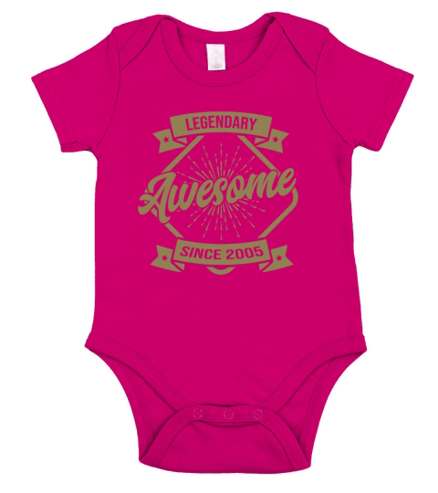 18th Birthday Gifts Vintage 2005 Awesome Sayings Short Sleeve Baby One-Piece