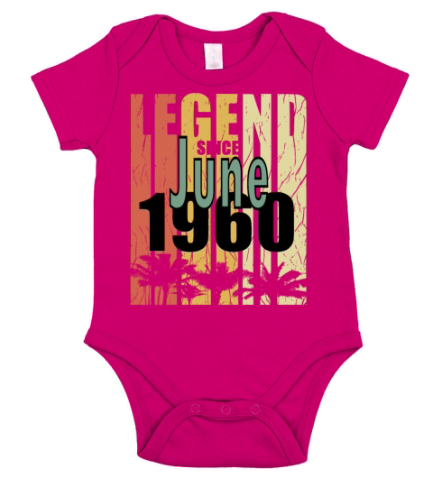 1960 vintage born in June gift Short Sleeve Baby One-Piece