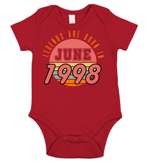 1998 vintage born in June gift Short Sleeve Baby One-Piece