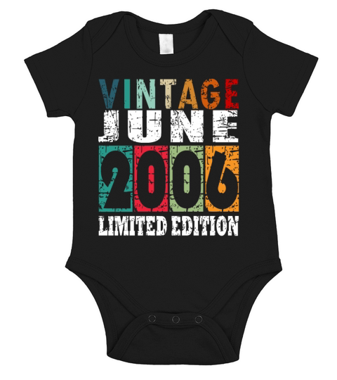 2006 vintage born in June gift Short Sleeve Baby One-Piece