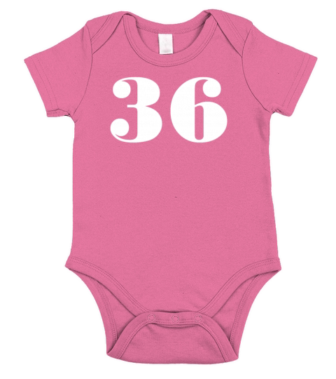 36 trinta e seis Short Sleeve Baby One-Piece