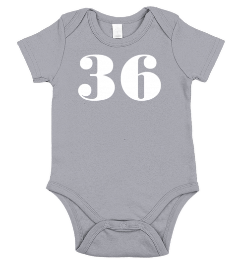 36 trinta e seis Short Sleeve Baby One-Piece