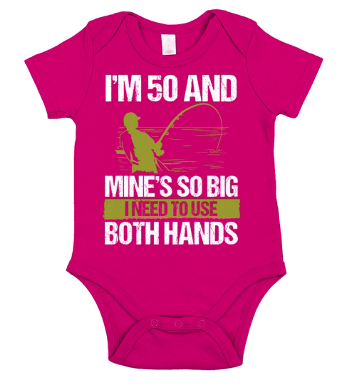 50 Year Old Fisher Funny 50th Birthday for Fishing Short Sleeve Baby One-Piece
