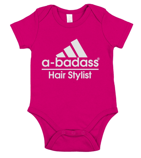 a-badass-Hair Stylist T-Shirt Short Sleeve Baby One-Piece