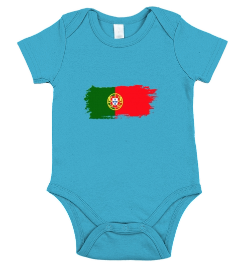 Abstract Flag Of Portugal Short Sleeve Baby One-Piece