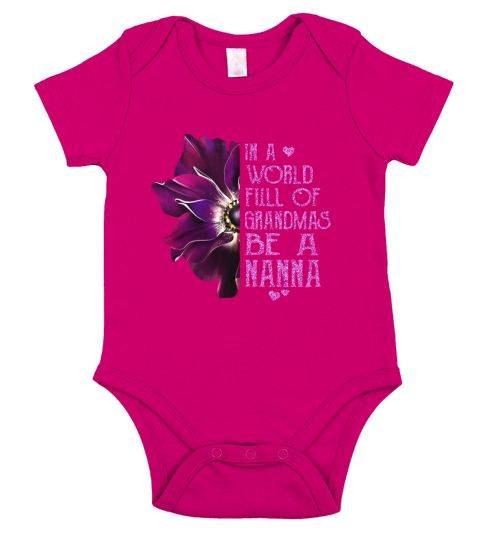 Anemone flower in a world full of grandmas be a Nanny shirt - Ladies Flowy Tank Short Sleeve Baby One-Piece