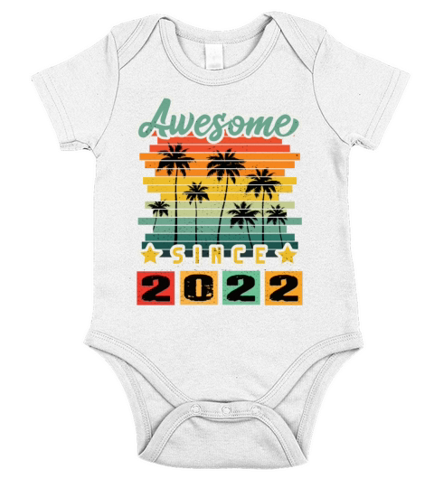 Awesome Since 2022 Short Sleeve Baby One-Piece