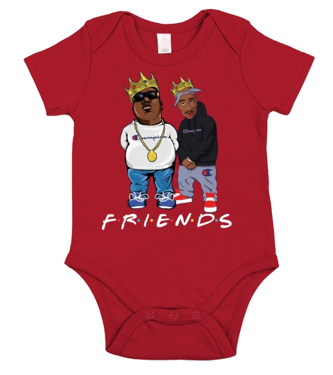Biggie and Tupac friends Champion shirt Short Sleeve Baby One-Piece