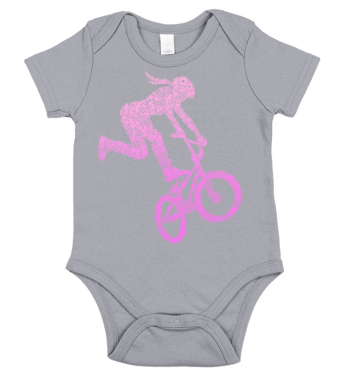 BMX Girls Bike Stunt Rider Kids Short Sleeve Baby One-Piece