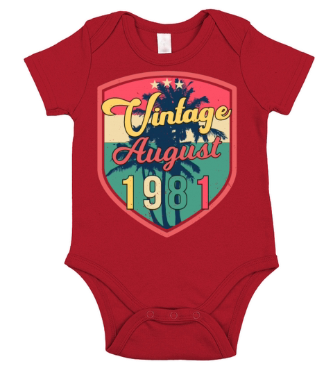 Born August 1981 Short Sleeve Baby One-Piece