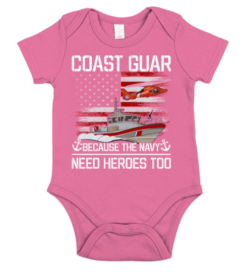 Coast Guard Lifestyle Positive Saying Heroes Love Short Sleeve Baby One-Piece