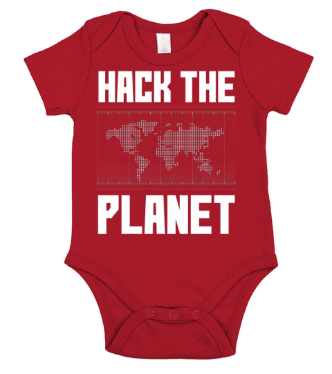 Computer Hacker Hack The Planet Mens Nerd Short Sleeve Baby One-Piece