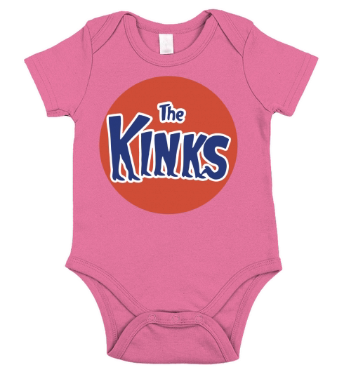 Crystal-Mens-The-Kinks-Orange-Button-Organic-Cotton-Design-T-Shirt Short Sleeve Baby One-Piece