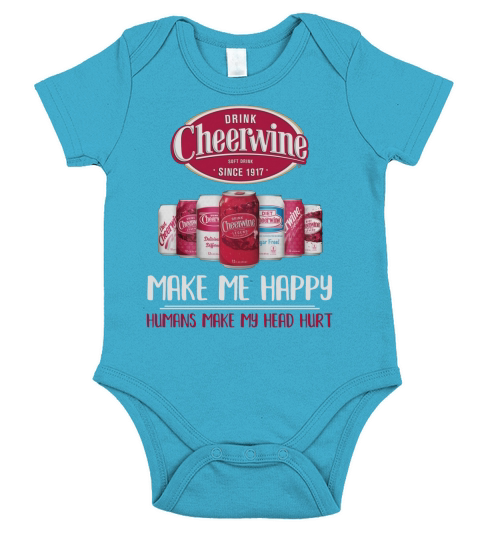 drink cheerwine make me happy Short Sleeve Baby One-Piece