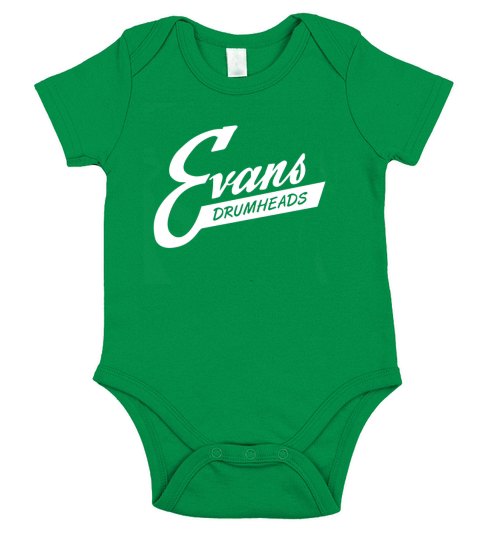 EVANS VINTAGE DRUM HEADS Short Sleeve Baby One-Piece
