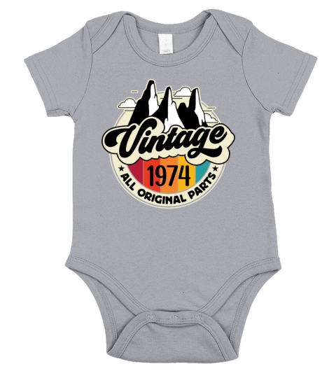 Funny Birthday Born in 1974 Limited Edition Short Sleeve Baby One-Piece