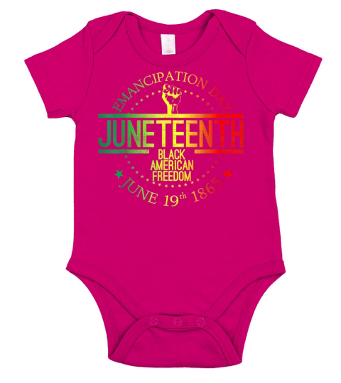 funny Juneteenth Short Sleeve Baby One-Piece