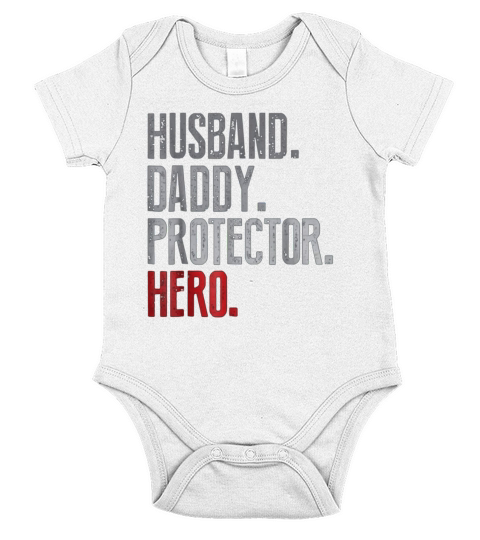 Husband Daddy Protector Hero Father’s Day Short Sleeve Baby One-Piece