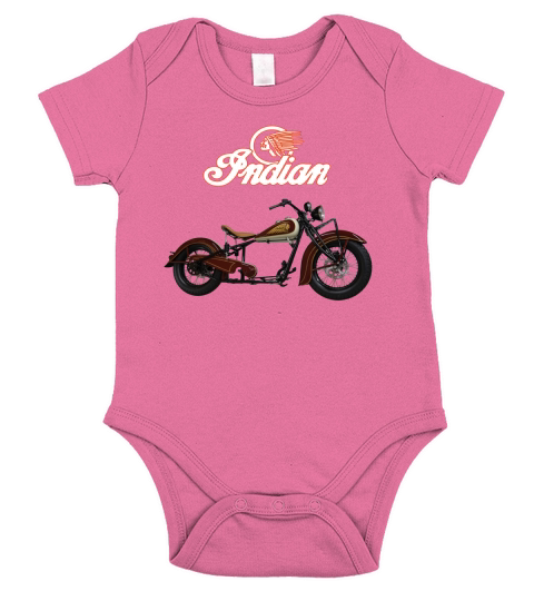 Indian Motorcycles Retro Short Sleeve Baby One-Piece