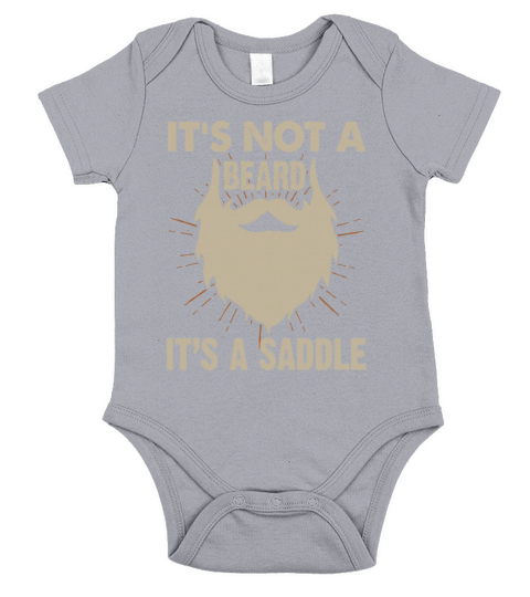 Its Not A Beard Its A Saddle Funny Bearded Short Sleeve Baby One-Piece