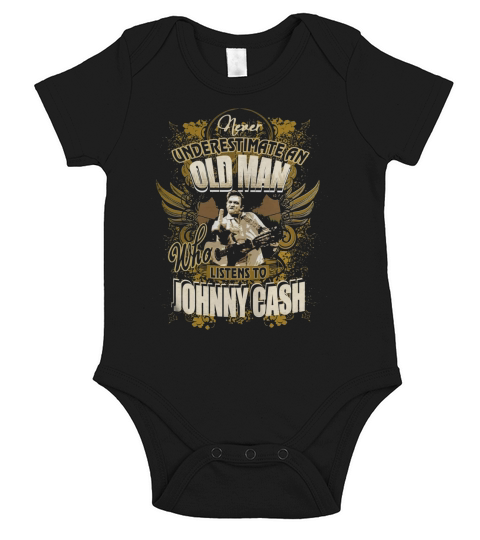 JONNY CASH SHIRT FOR BIG FANS Short Sleeve Baby One-Piece