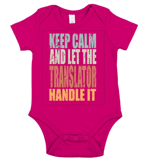 Keep Calm Translator Spruch Translator Gift Short Sleeve Baby One-Piece